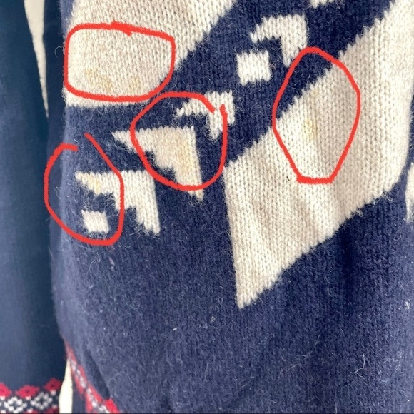 Cambridge Dry Goods Navy Snowflake Sweater L - Picture 9 of 9